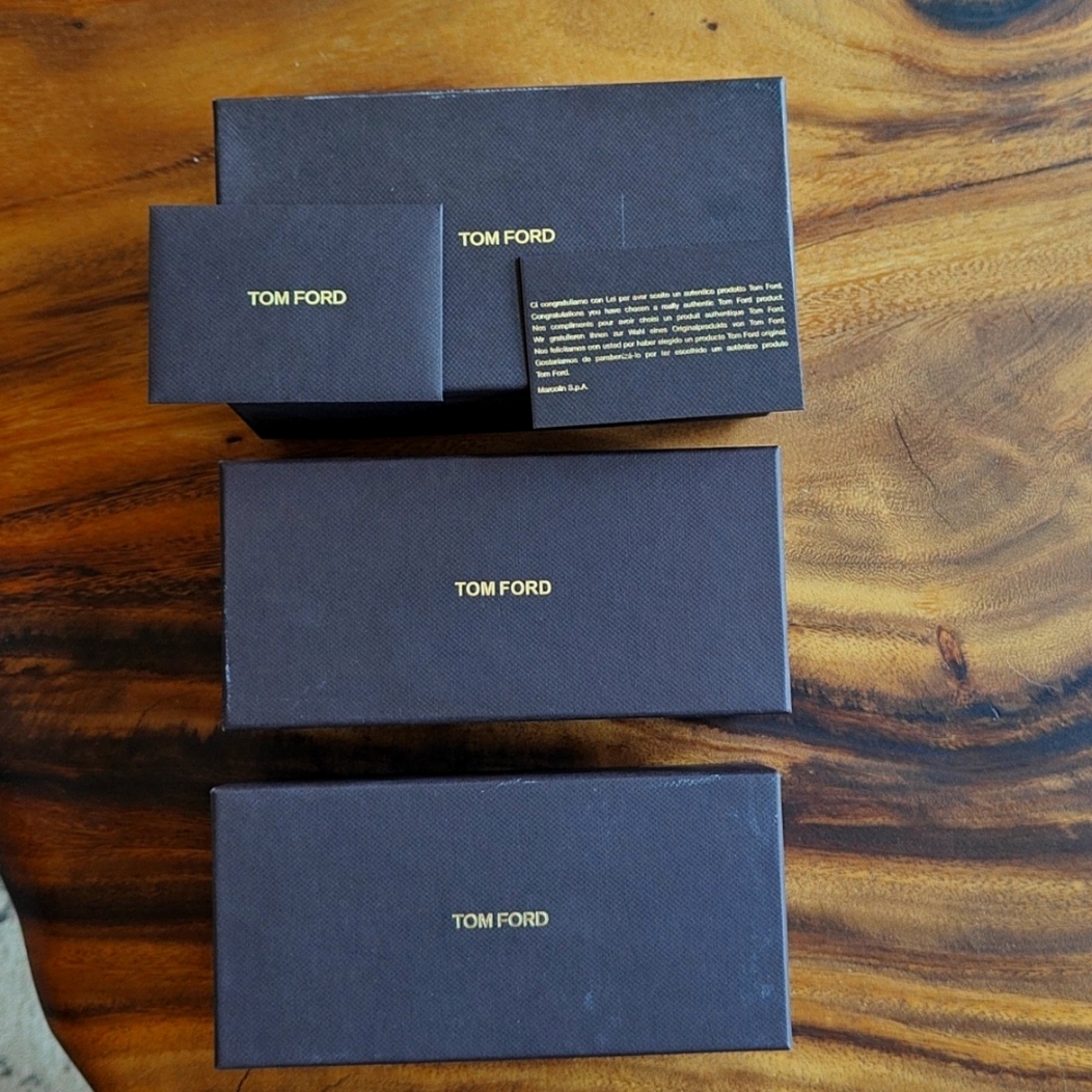 Tom Ford Glass Boxes with Authentication Cards